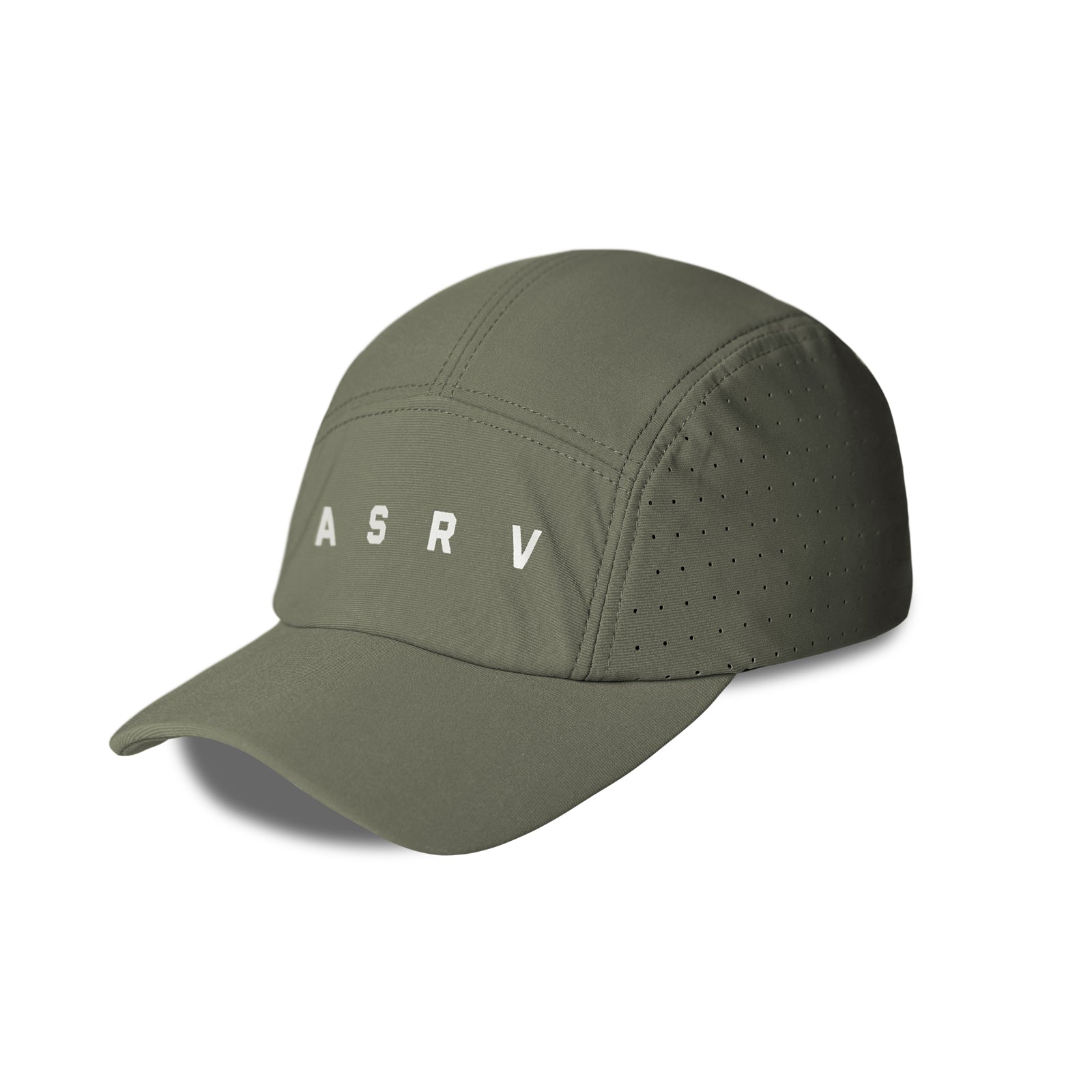 flatlay tetra-lite® lightweight vented hat - olive, front view