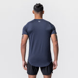 0660. AeroSilver® Established Tee - Navy "Box Logo"