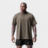 0715. Core Mesh Oversized Tee - Deep Taupe