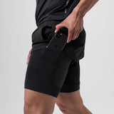 0761. Ripstop 5" Liner Short - Black