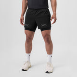 0761. Ripstop 5" Liner Short - Black