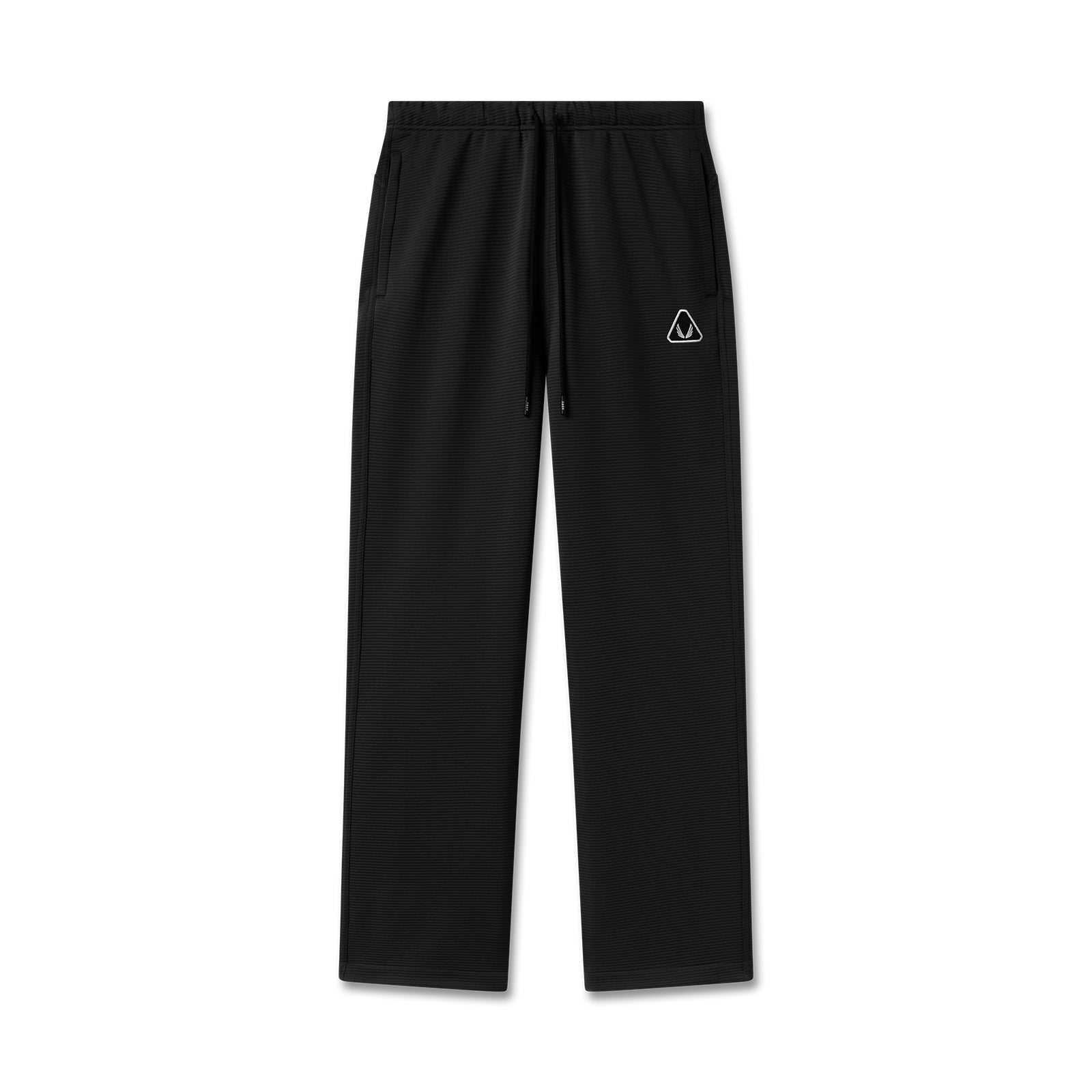 flatlay Deltapeak® Straight Leg Sweats in black, front view