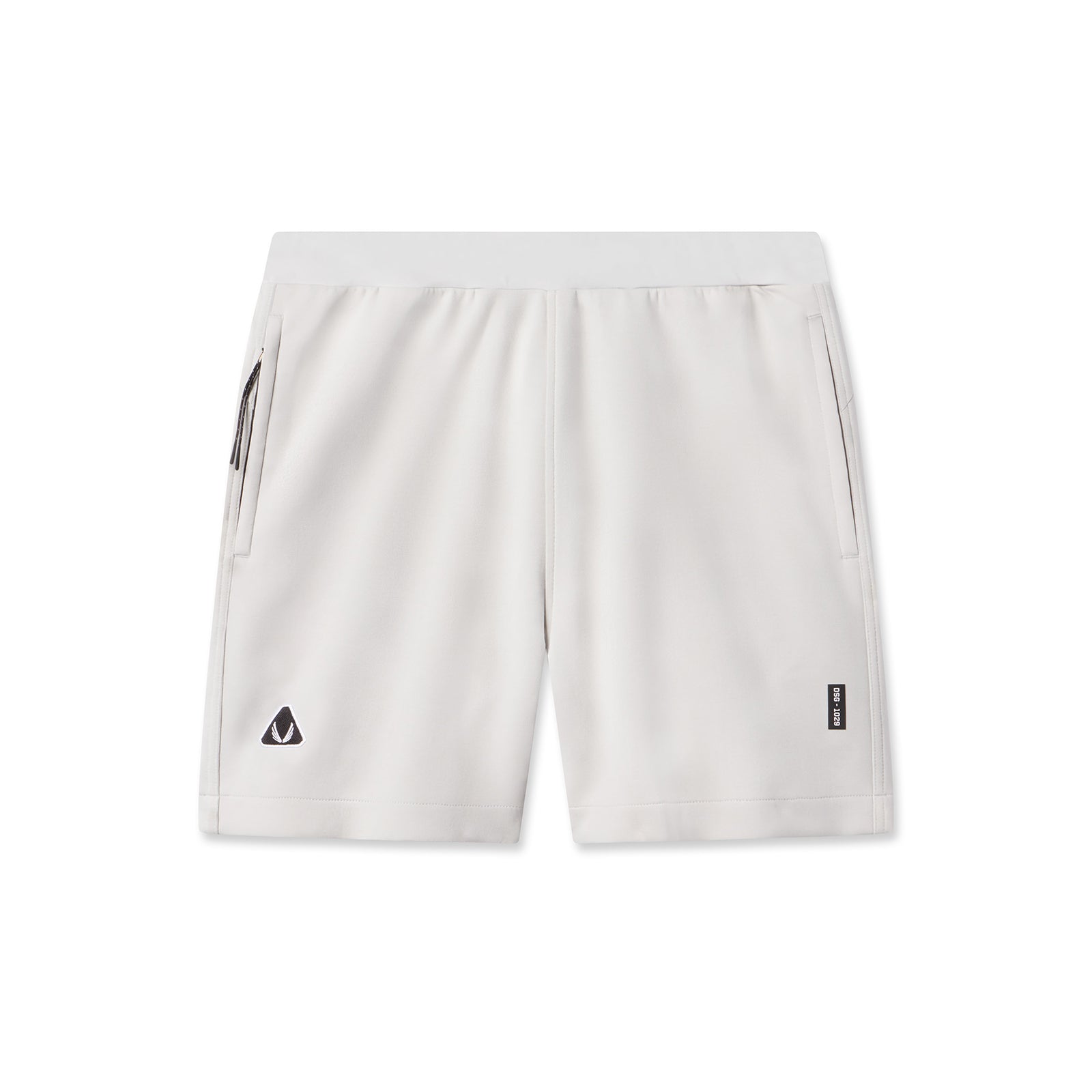 flatlay Dri-Core™ Training Shorts in light grey, front view