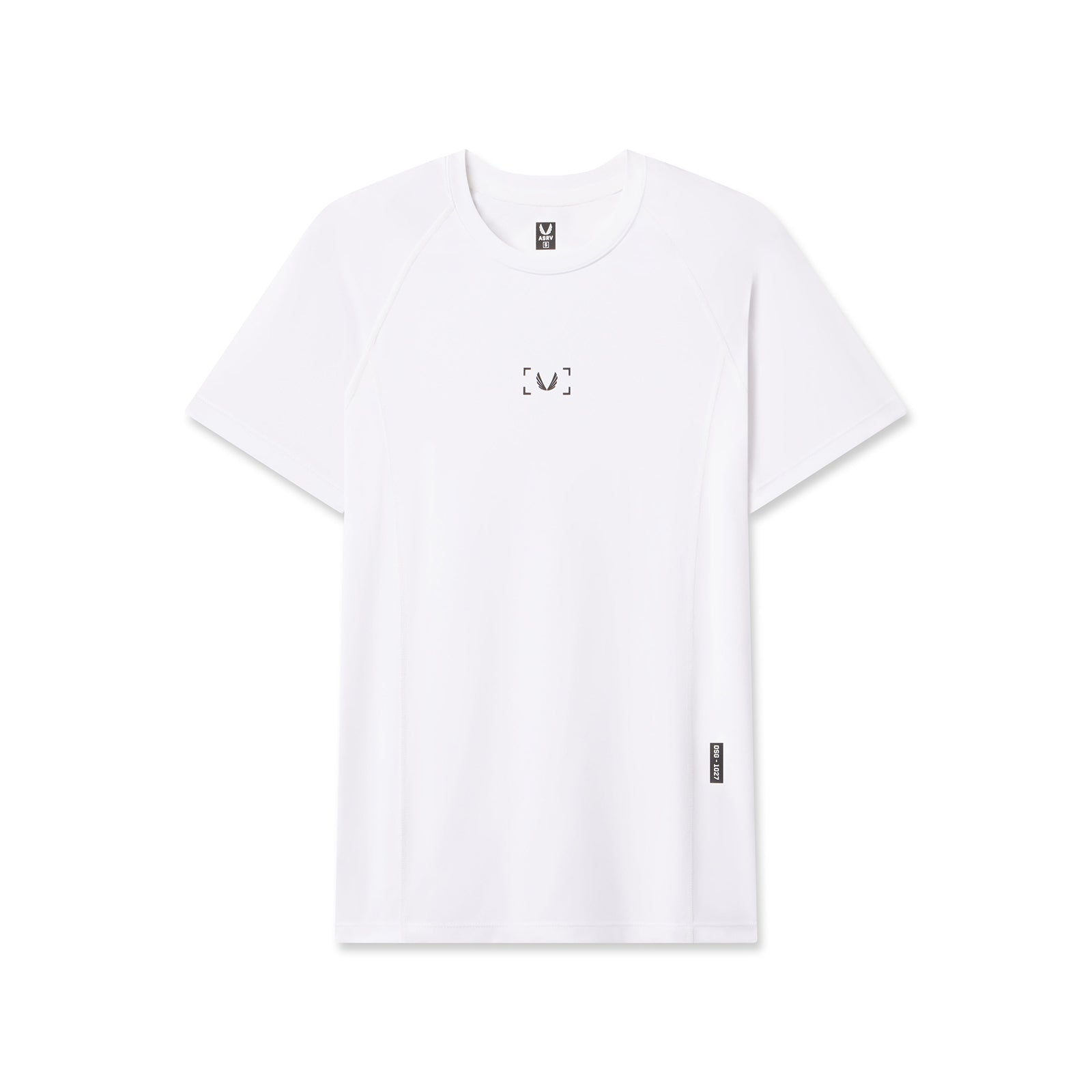 flatlay WarpFlexx-Lite half-sleeve baselayer tee in white, front view