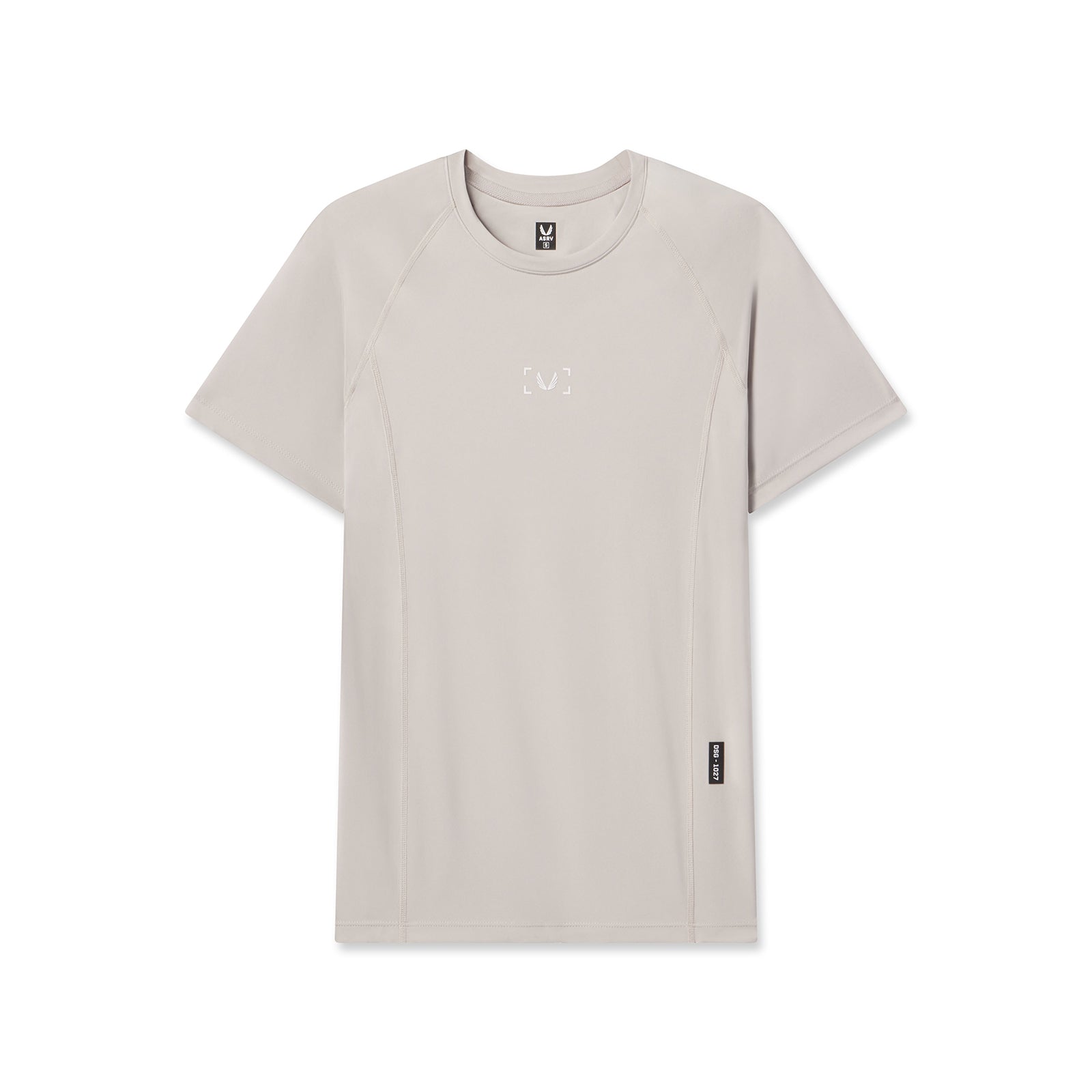 flatlay WarpFlexx-Lite Half-Sleeve Baselayer in chai, front view