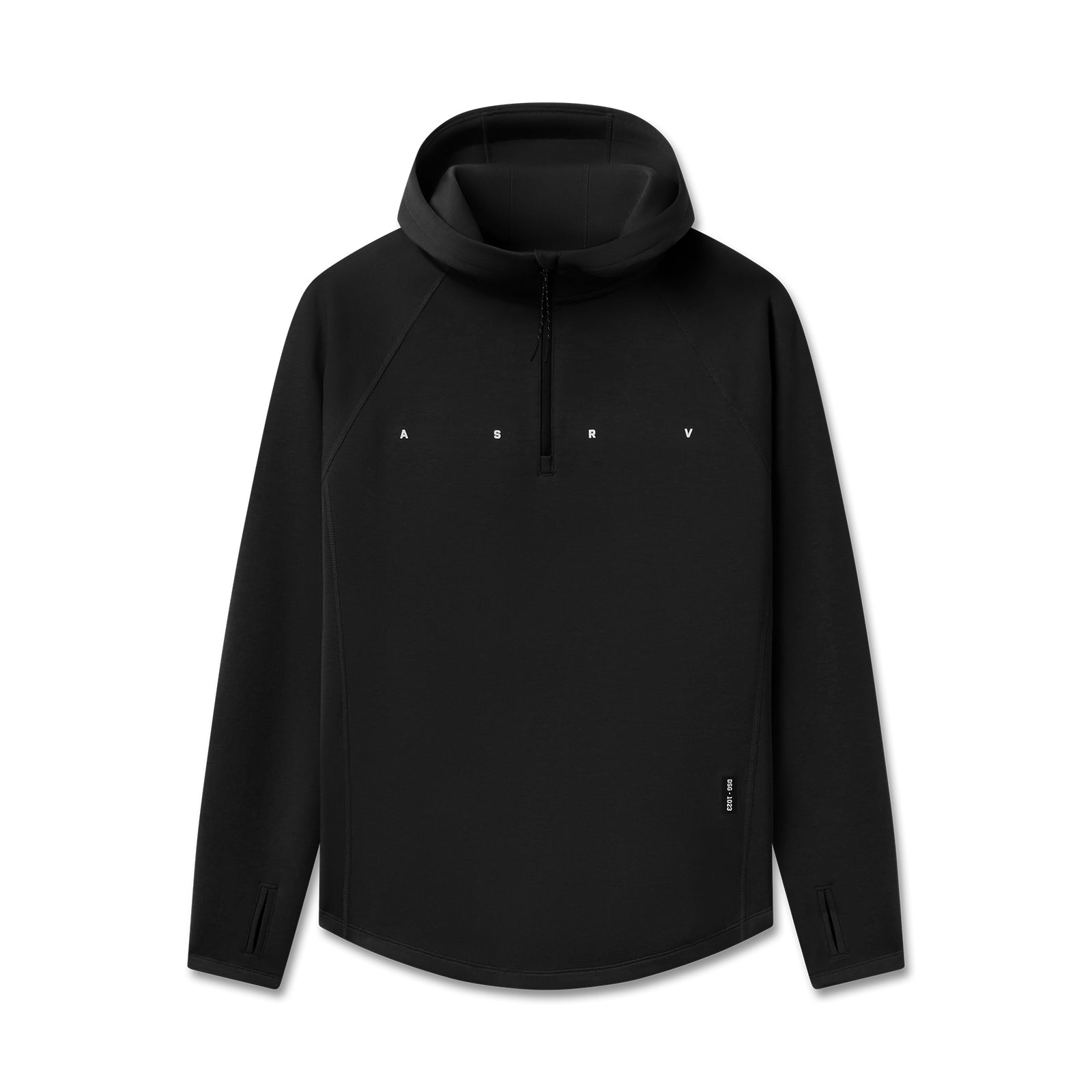 flatlay Dri-Core™ Zip Hoodie in black, front view