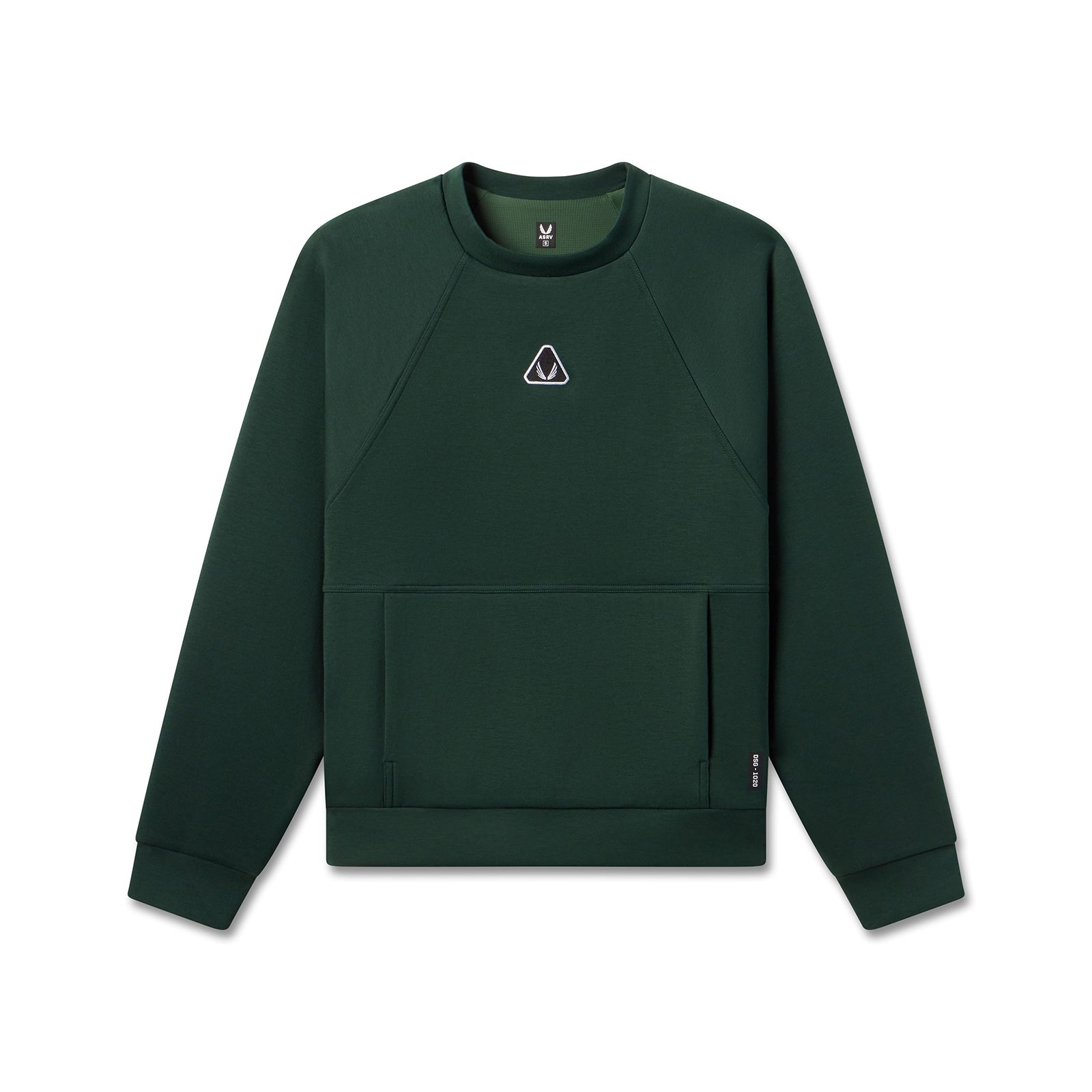 flatlay Dri-Core™ Oversized Crewneck in forest green, front view