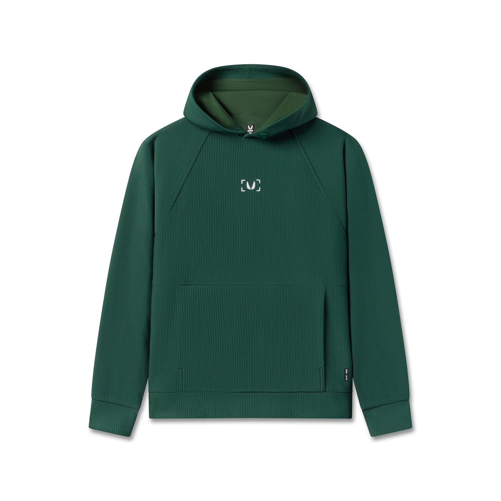 Deltapeak® Oversized Hoodie in forest green, front view on model