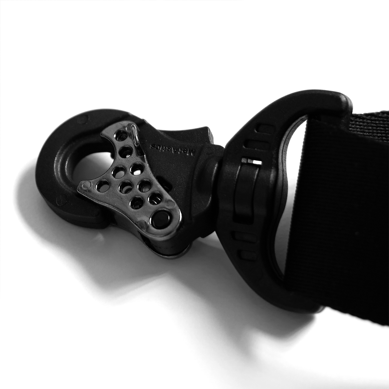 0360 Modular Hard Case Bag in black, worn on wrist detail