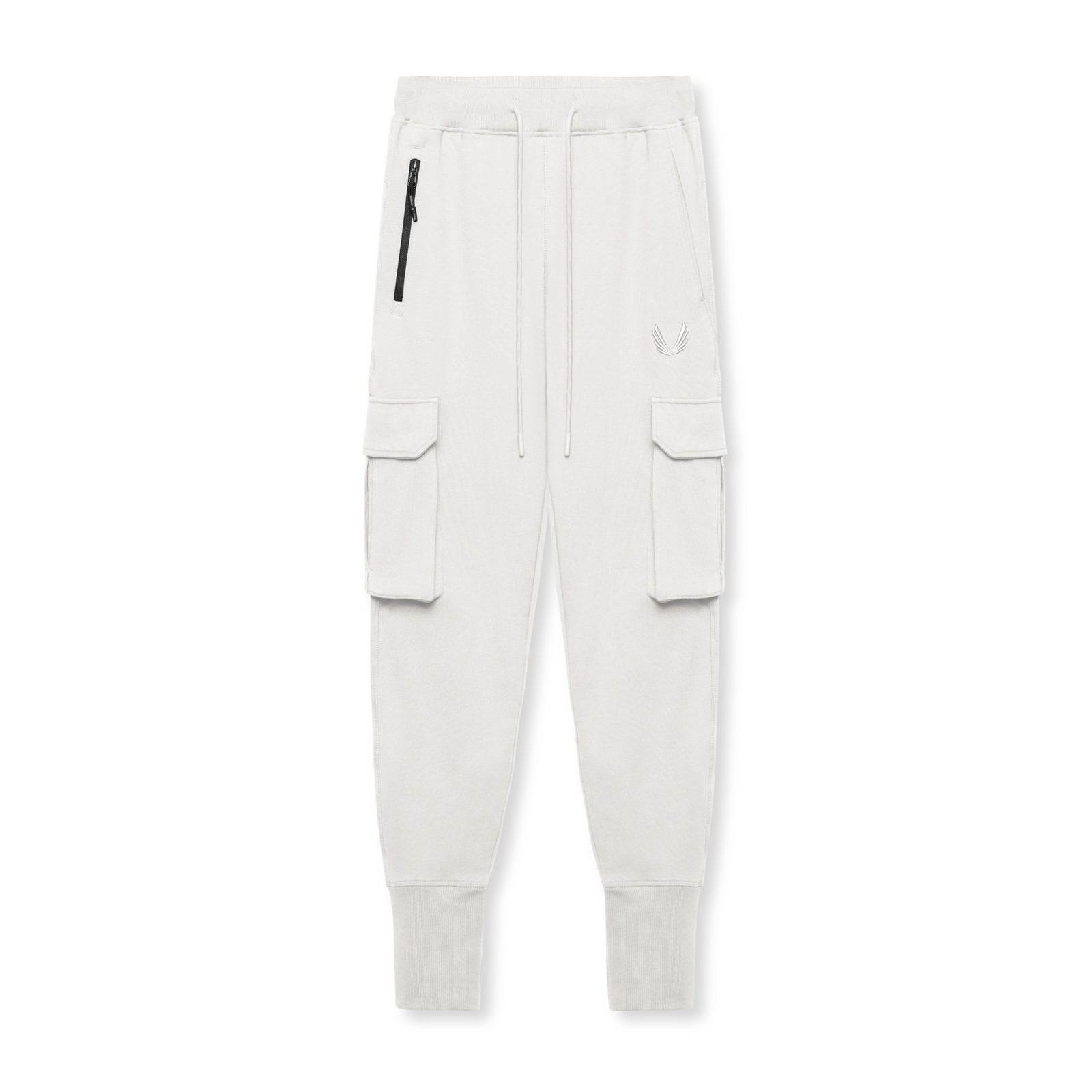 flatlay Tech-Terry Cargo High Rib Jogger in stone, front view