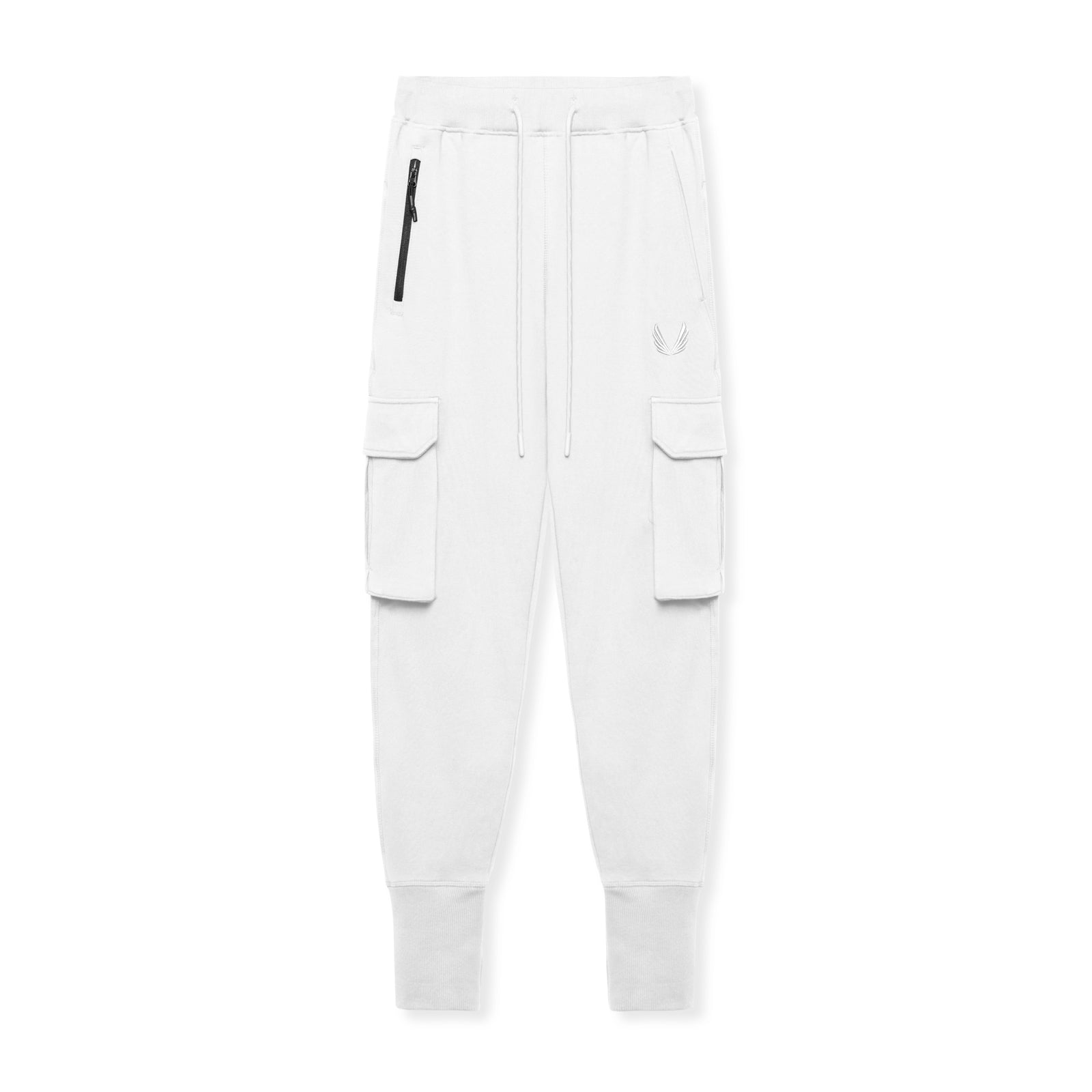 Tech-Terry Cargo High Rib Jogger in white, front view