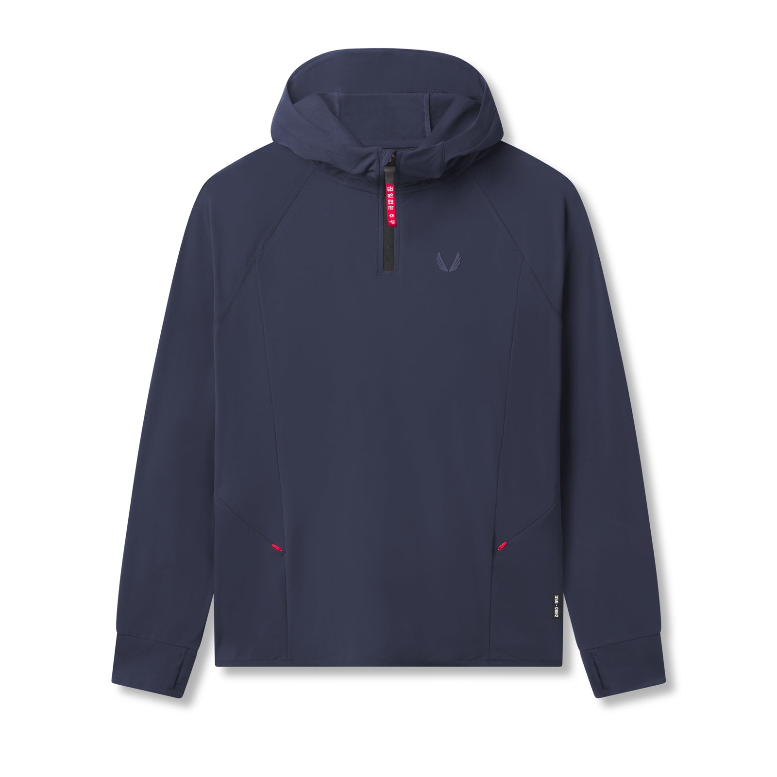 flatlay Training Hoodie in navy, front view