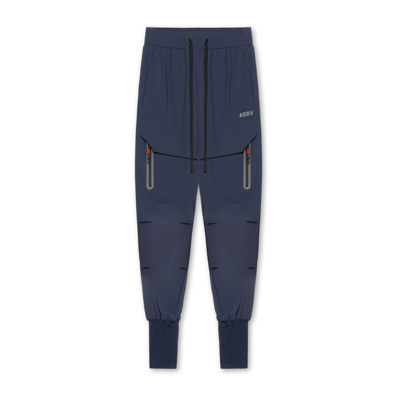 flatlay Tetra-Lite Tech High Rib Jogger in navy, front view
