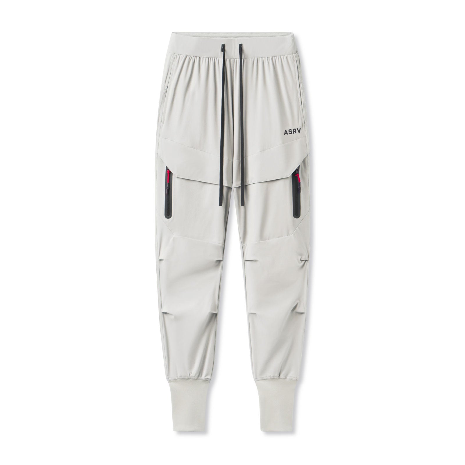 flatlay Tetra-Lite Tech High Rib Jogger in stone, front view