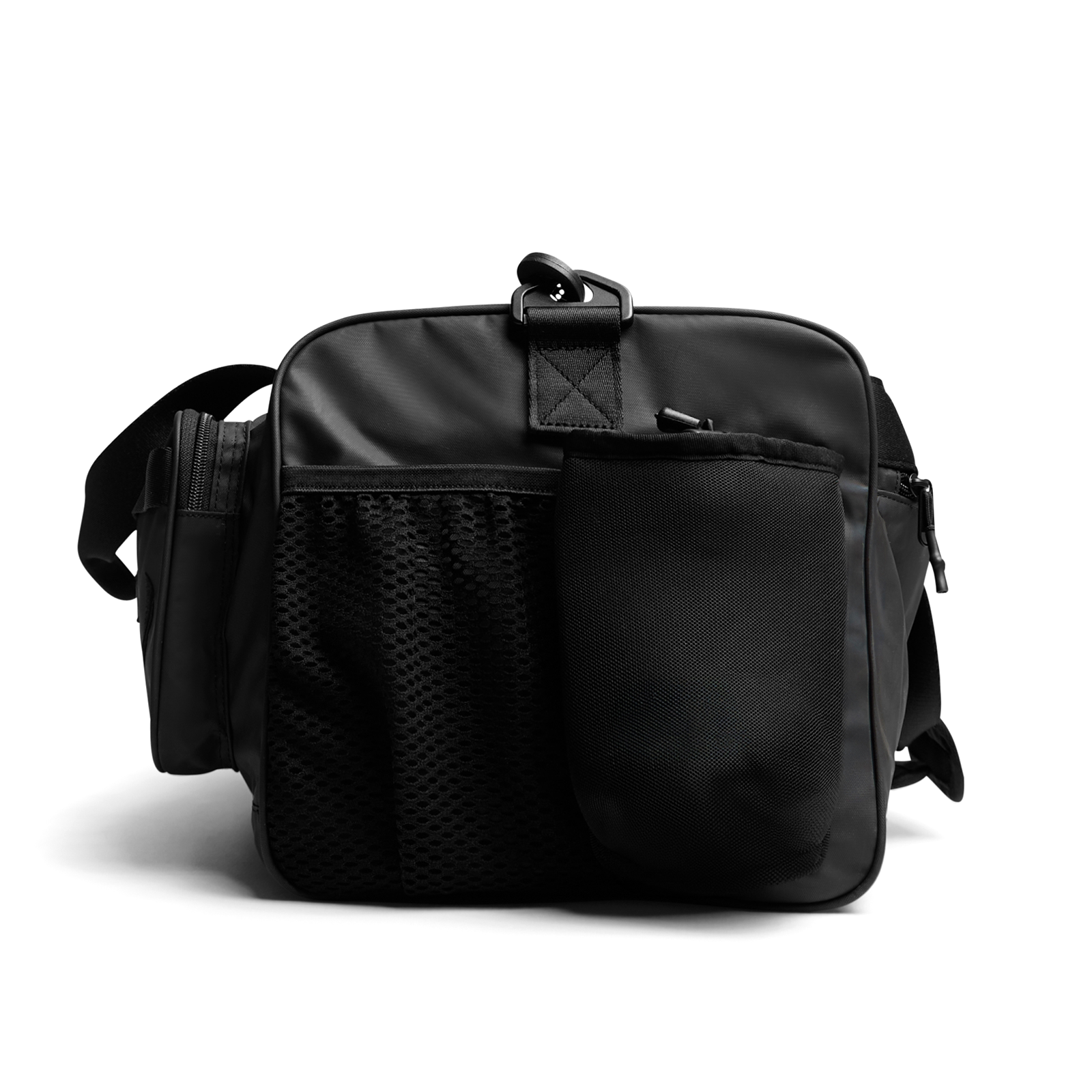 Flatlay 0710 Utility Gym Duffle Bag in black, front view