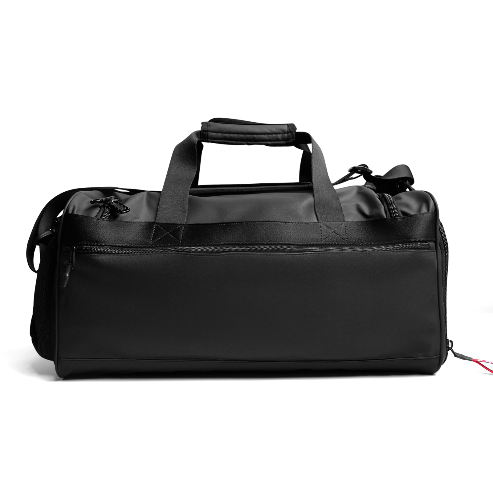 Flatlay 0710 Utility Gym Duffle Bag in black, front view