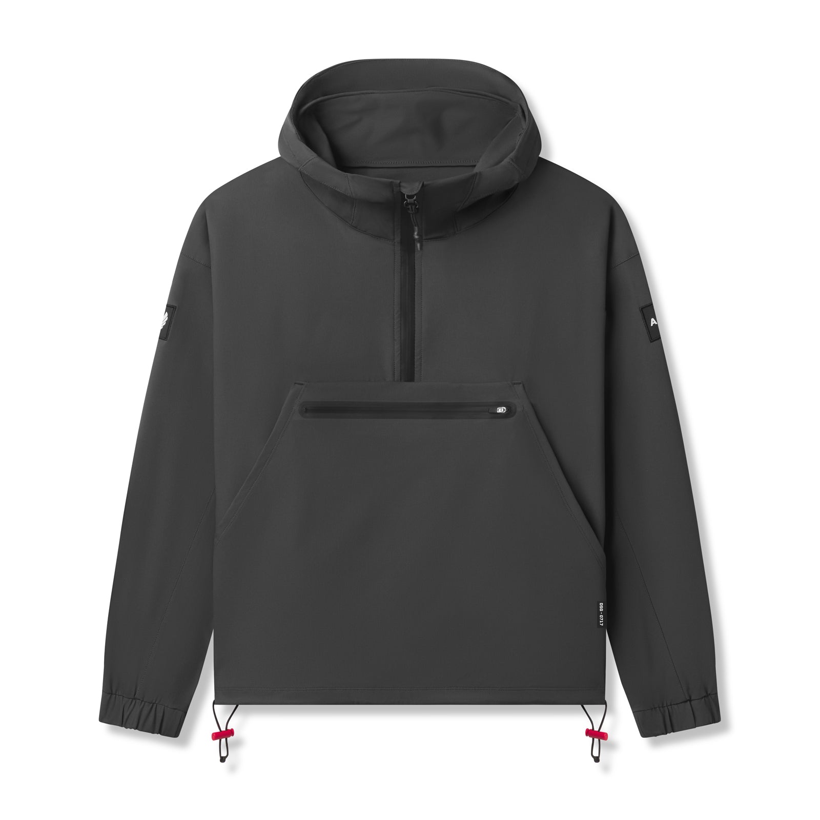flatlay 0717 Weather-Ready Anorak Jacket in space grey, front view
