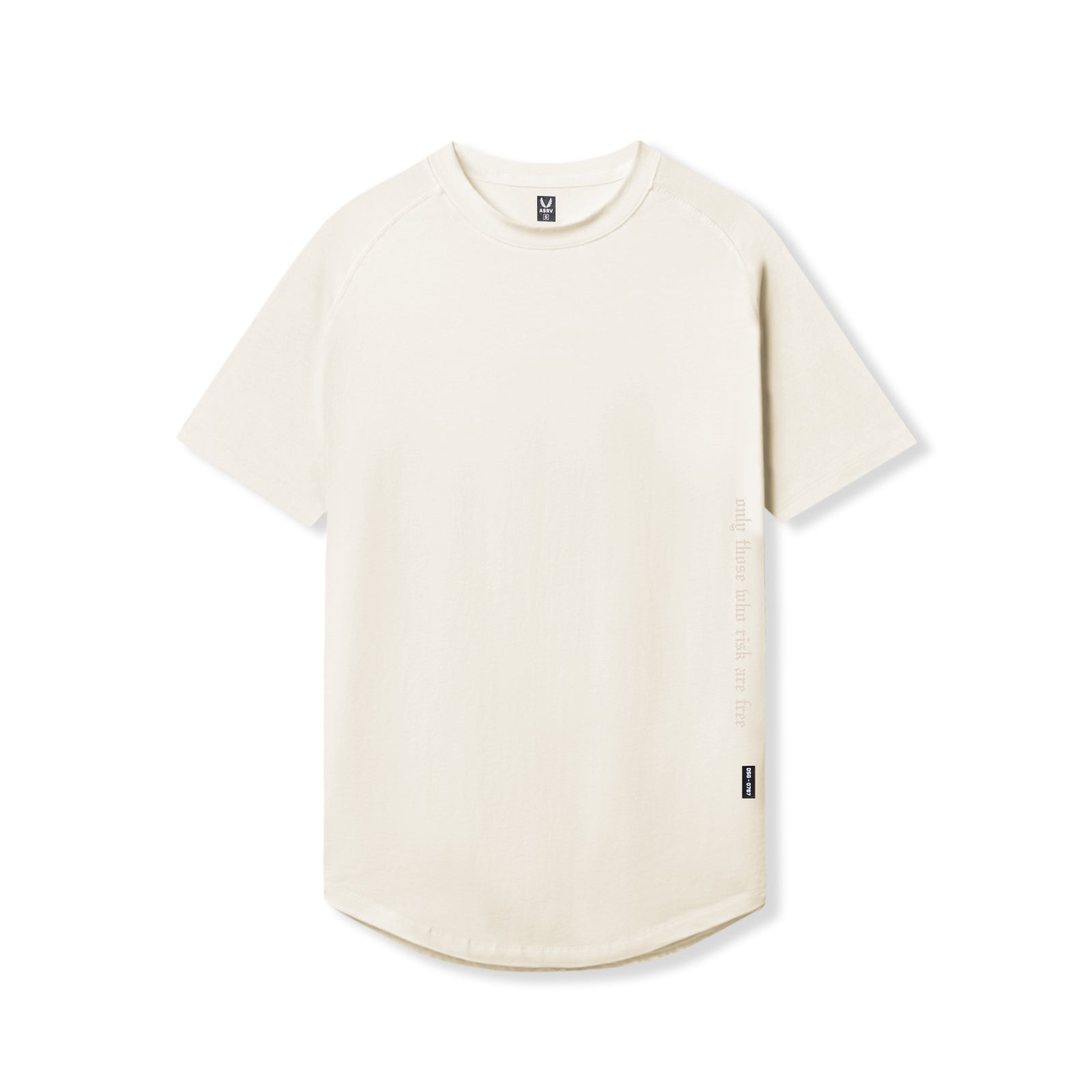 flatlay Supima® Established Tee in ivory cream, front view