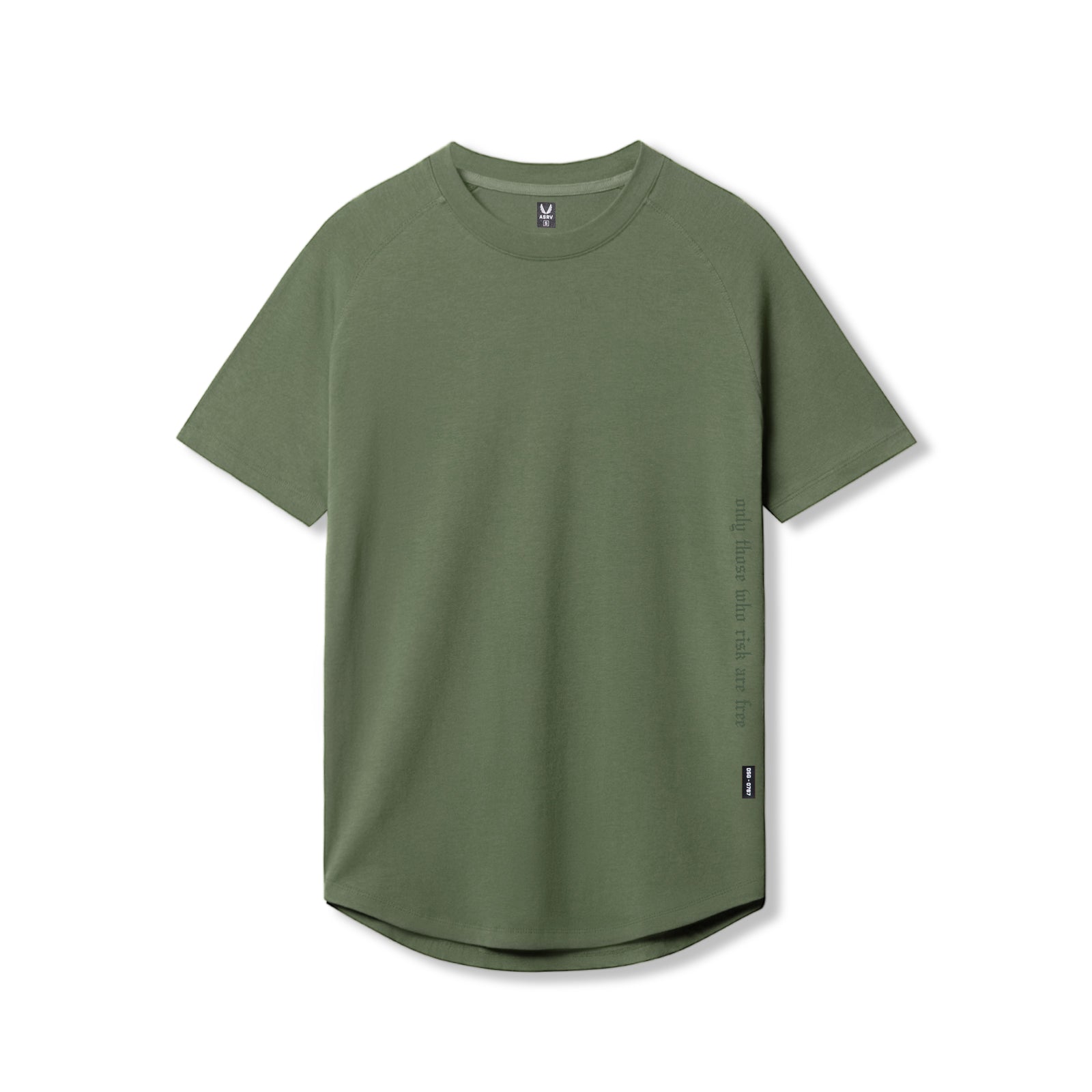 flatlay of Supima® Established Tee in olive green, front view