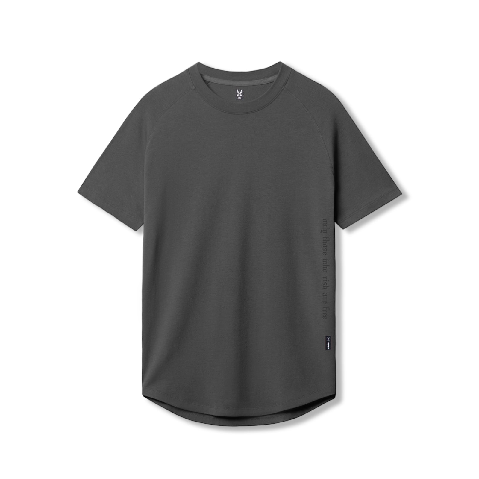 flatlay Supima® Established Tee in space grey, front view