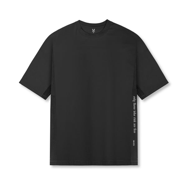 0779. Supima® Mesh Panel Oversized Tee - Dusk Black – ASRV