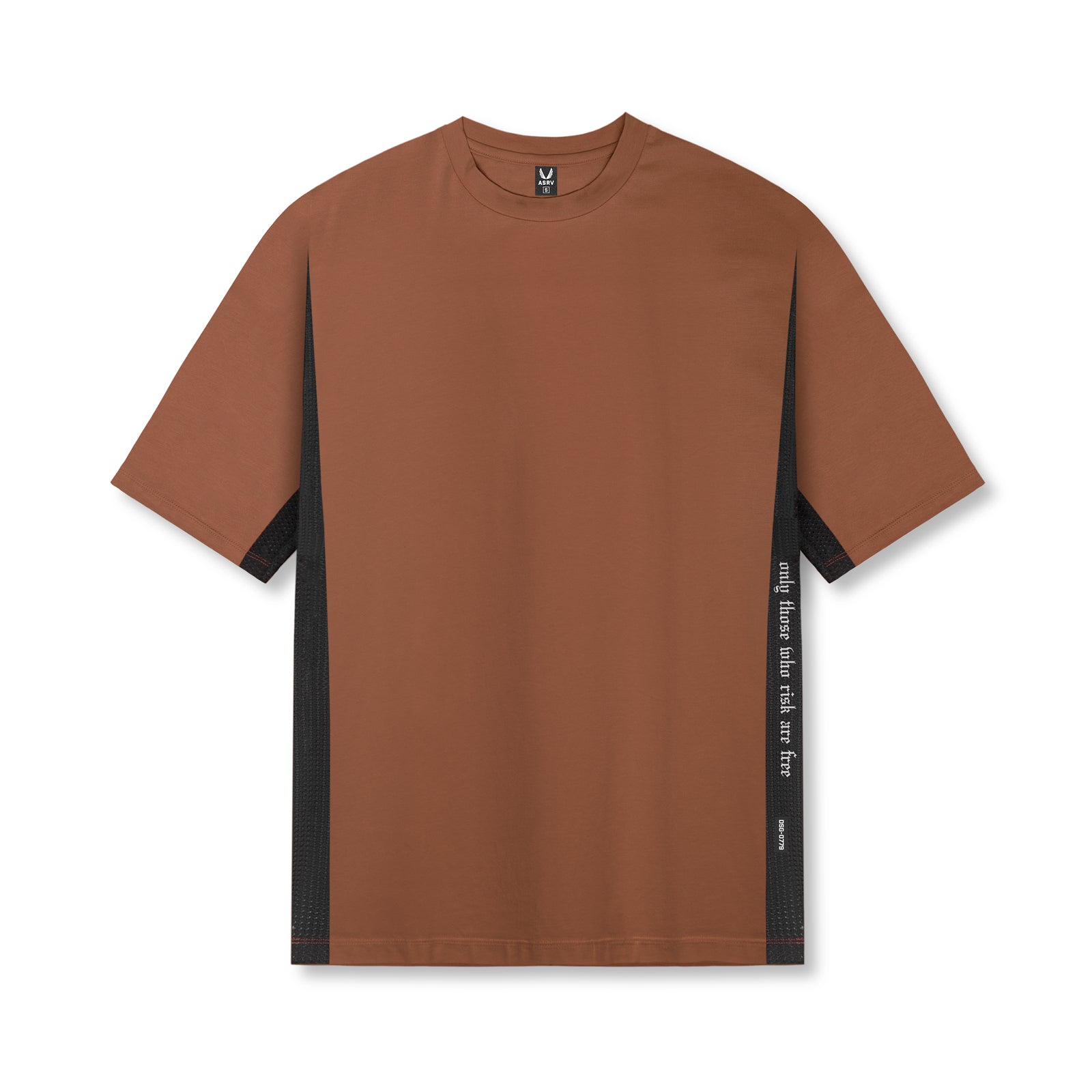 Rusty Panel Tee 0779. Supima® Mesh Panel Oversized Tee - Rust – ASRV