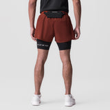 0786. Ripstop 3" Belt Pack Short   - Brick/Black