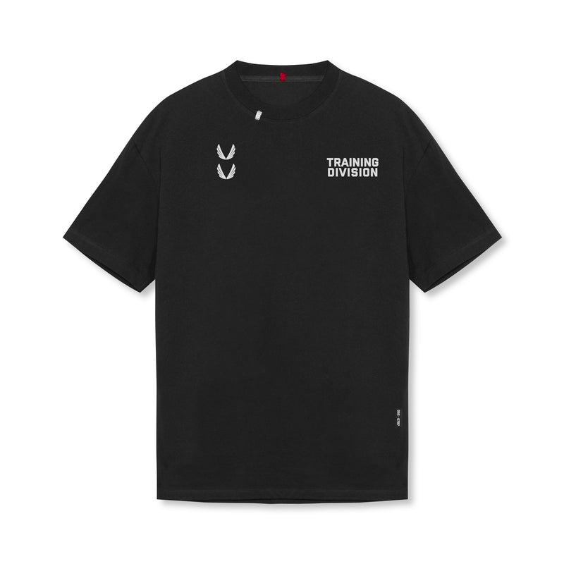 0797. Tech Essential™ Relaxed Tee  -  Black "TD"