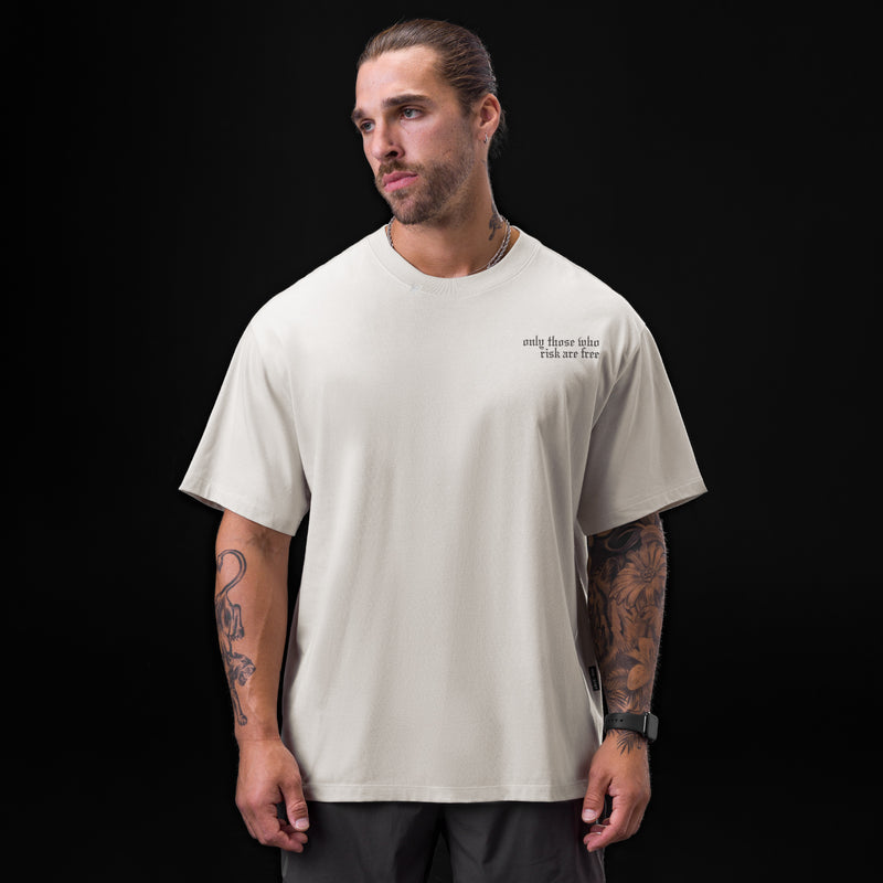 0797. Tech Essential™ Relaxed Tee  -  Stone "Brush Wings/ASRV"