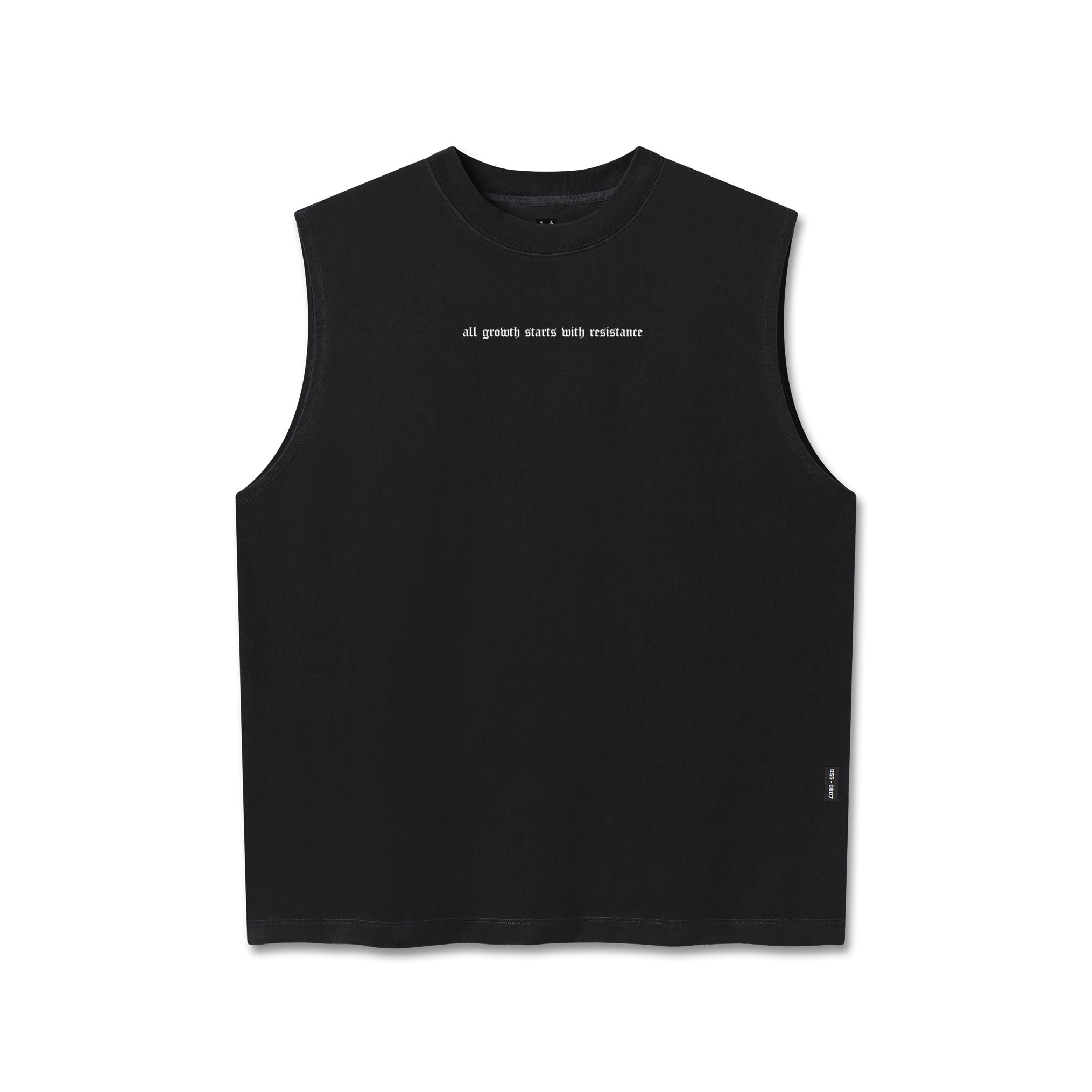 0807. Tech Essential™ Relaxed Cutoff - Black "Growth"
