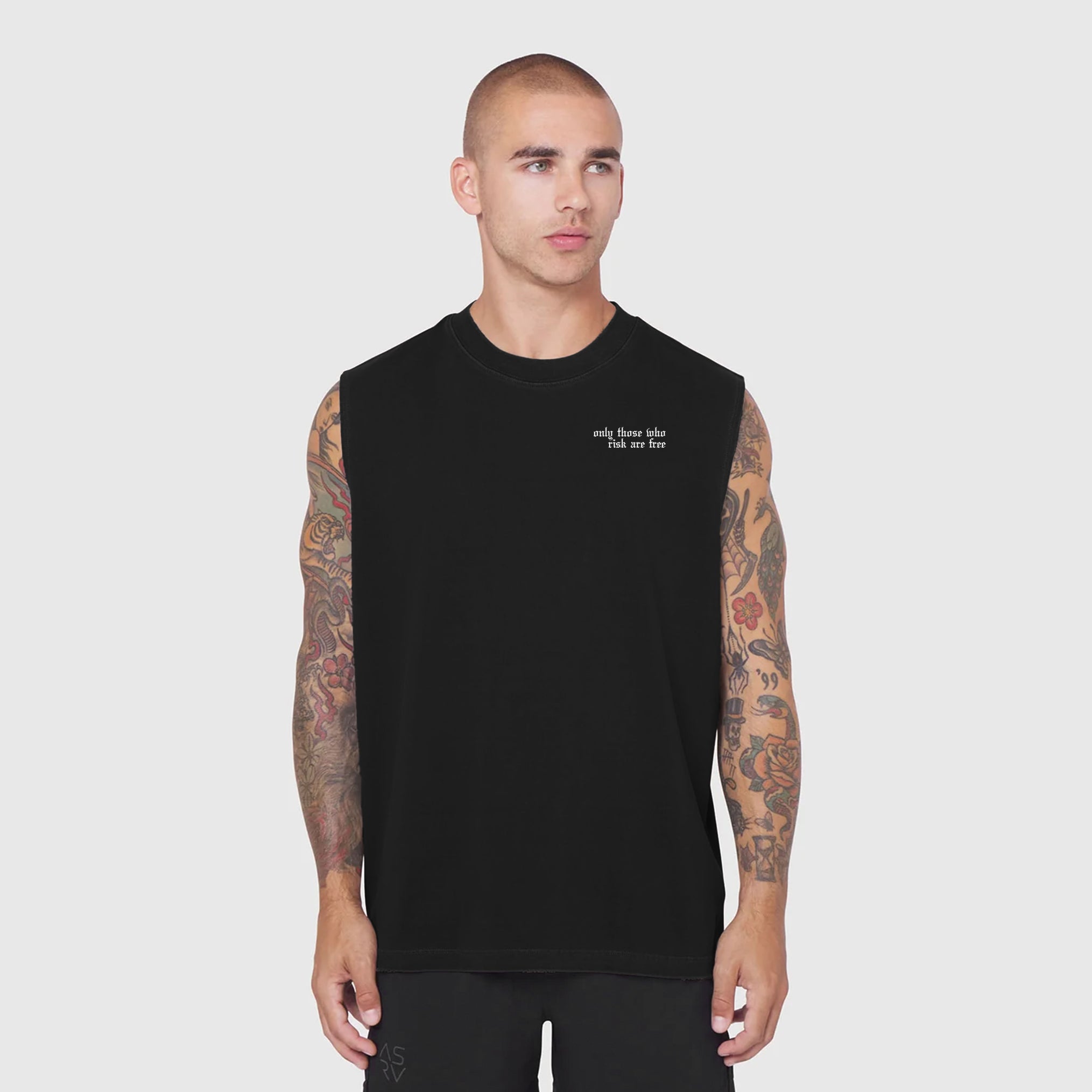 0807. Tech Essential™ Relaxed Cutoff - Black "Eagle"