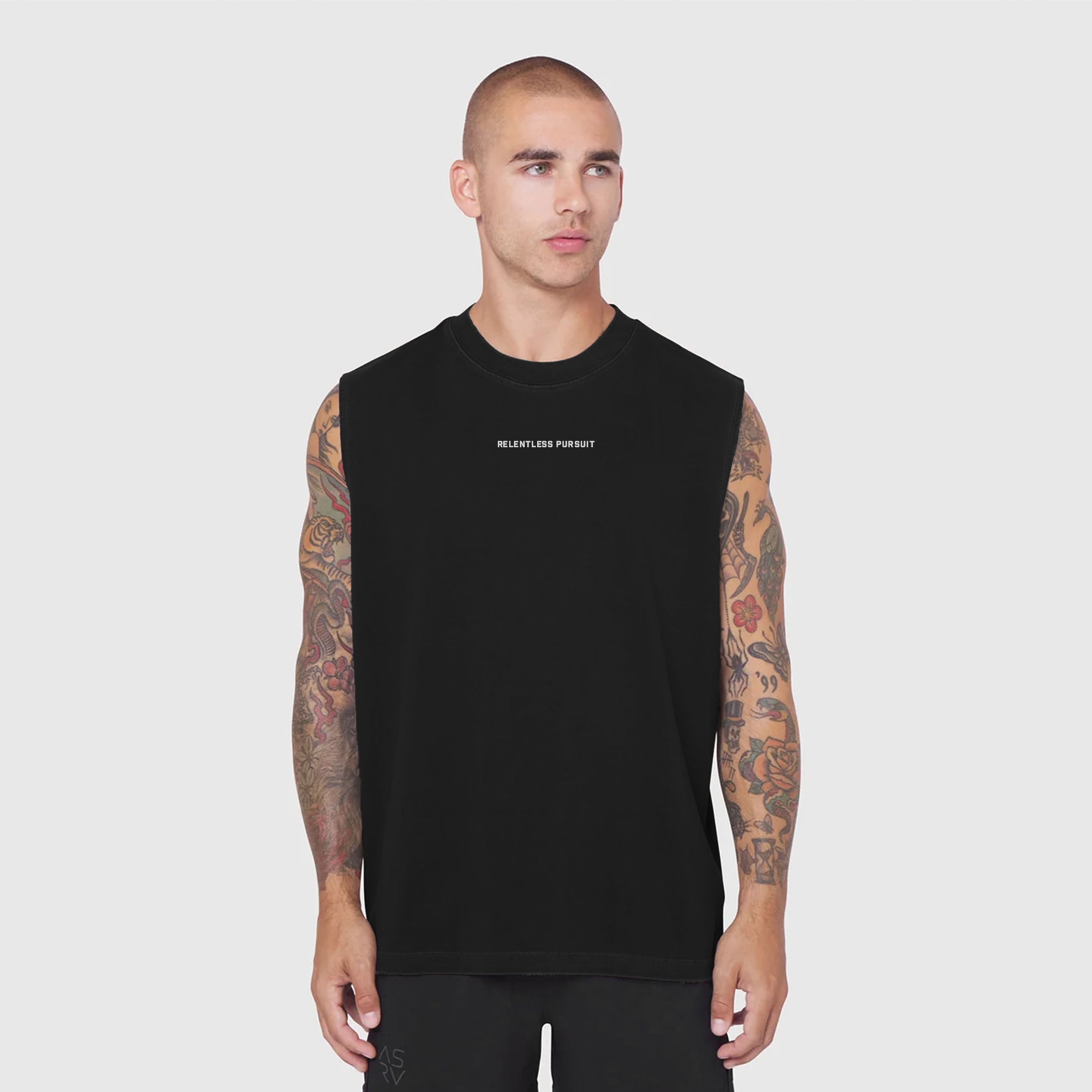 0807. Tech Essential™ Relaxed Cutoff - Black "RP Korean"