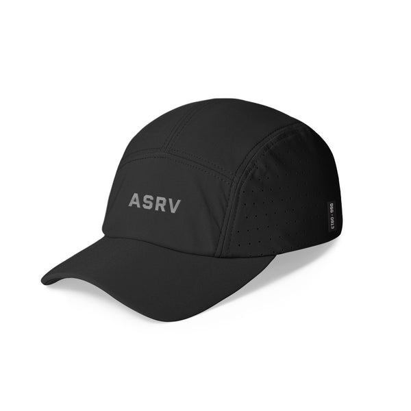 0813. Performance Vented Hat -  Black/Silver "ASRV"