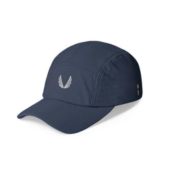 0813. Performance Vented Hat - Navy/Silver "Wings"
