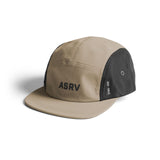 0814. 5-Panel Run Cap - Khaki/Black "ASRV"