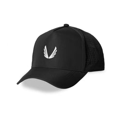 0817. Performance A-Frame Hat  - Black/White  "Wings"