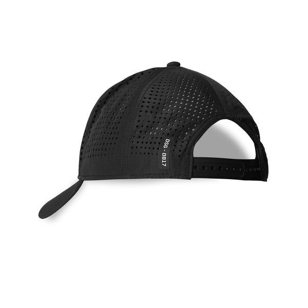 0817. Performance A-Frame Hat  - Black/White  "Wings"