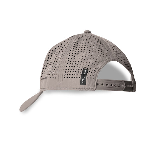0817. Performance A-Frame Hat - Light Taupe/White "Wings"
