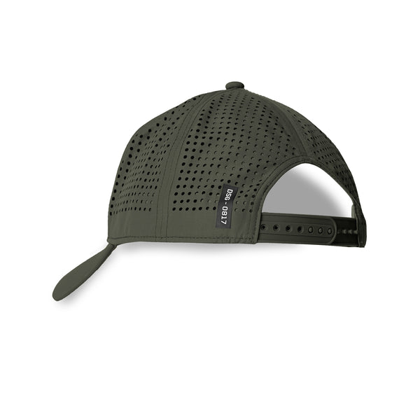 0817. Performance A-Frame Hat - Olive/White "Wings"