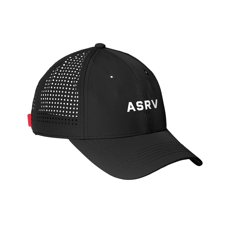 0818. Performance Sport Cap -  Black/White "ASRV"