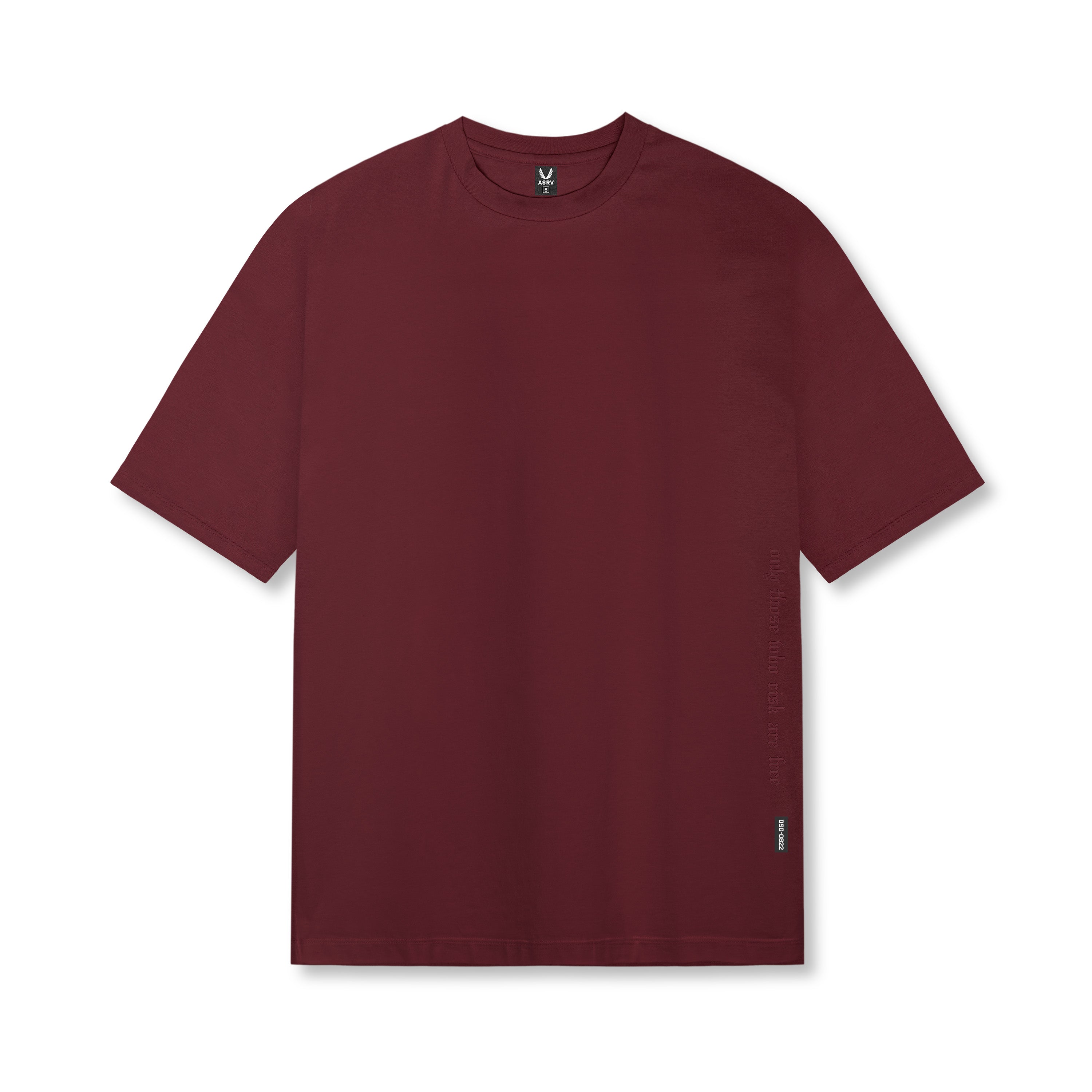 flatlay Supima® Oversized Tee in crimson, front view
