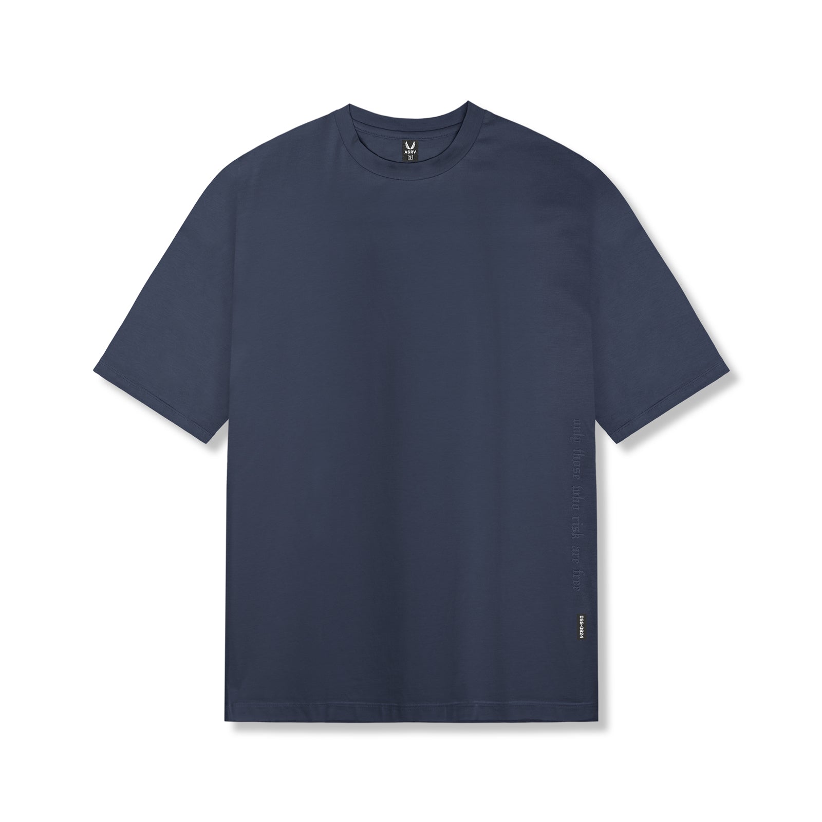 Flatlay of 0824 Supima® Oversized Tee in navy, front view