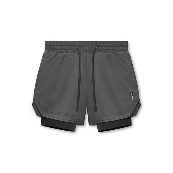 0828. Silver-Lite™ 2.0 5" Liner Short - Space Grey "Classic"/Black