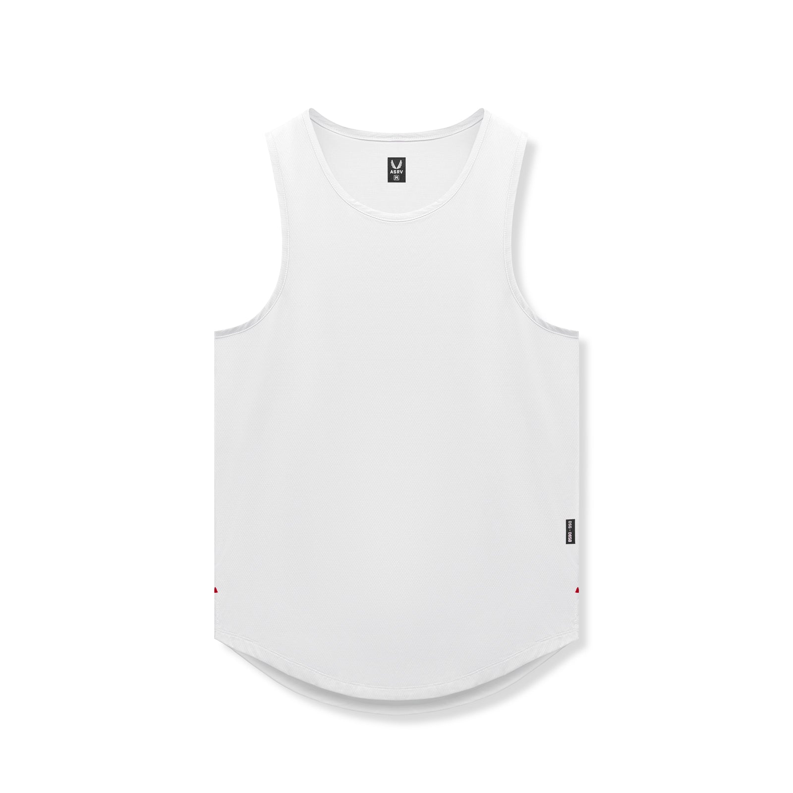 flatlay AeroSilver® Tank Top in white, front view