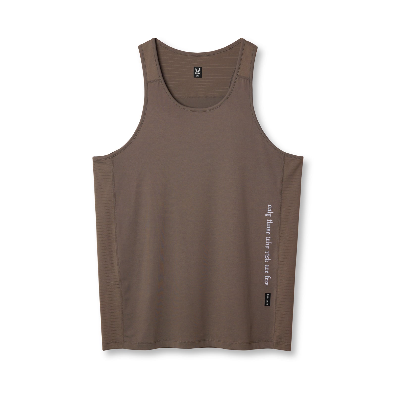 flatlay 0834. 3D-Lite® 2.0 Training Singlet in deep taupe, front view