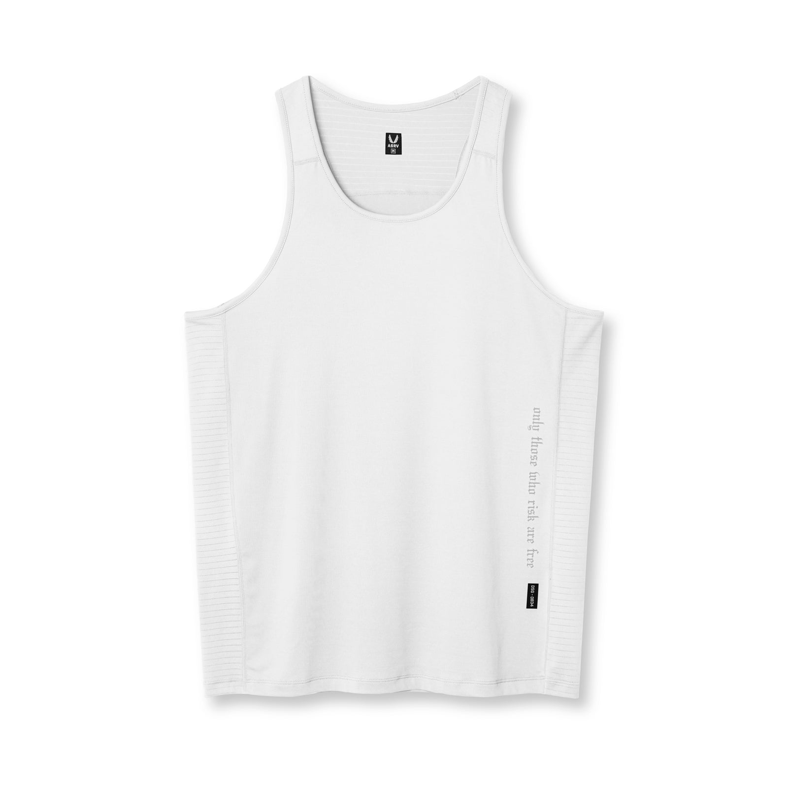 flatlay 0834 3D-Lite 2.0 Training Singlet in white with OTWR branding, front view