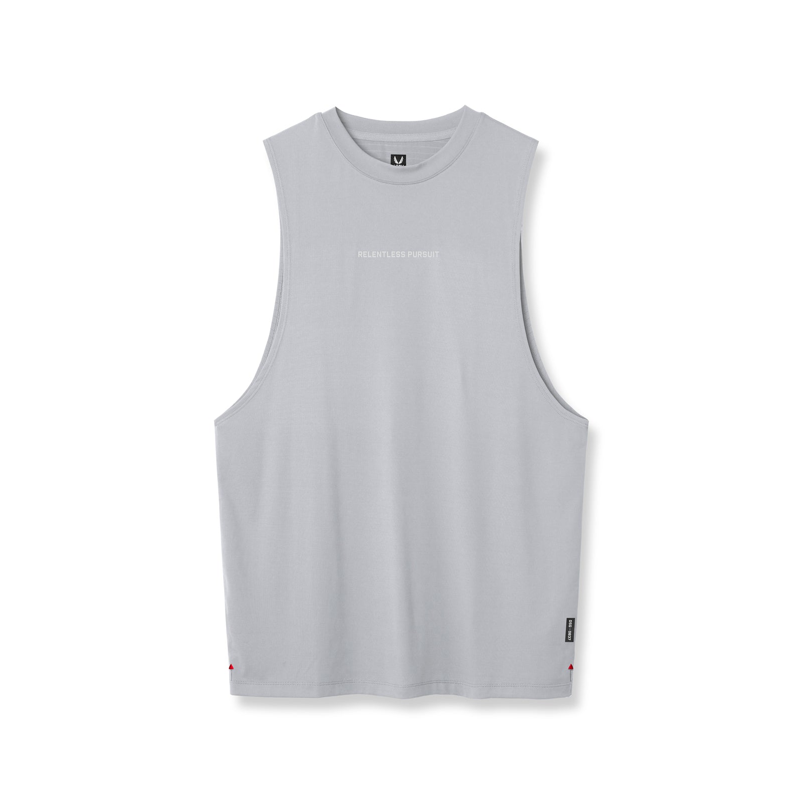 flatlay 0837. 3D-Lite® 2.0 Lycra® Muscle Tank in slate grey, front view