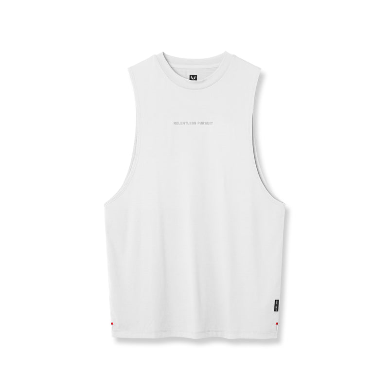 0837. 3D-Lite® 2.0 Lycra®  Muscle Tank - White "RP"