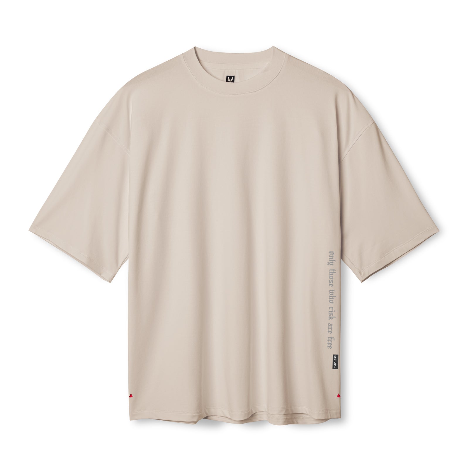 Flatlay of 3D-Lite 2.0 oversized tee in sand smoke, front view