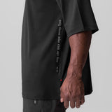 0841. 3D-Lite® 2.0 3/4-Sleeve Oversized Tee - Black "OTWR"